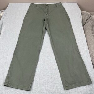 J. Crew Pants Women 30T Green Chino‎ Mid Rise Straight  Lightweight